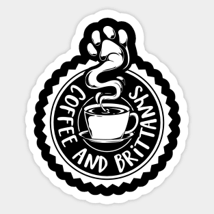 Coffee and Brittanys - Brittany Sticker